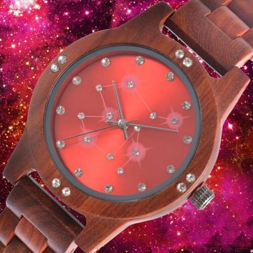 2021 Ladies New Watch Luxury Starry Sky Ladies Wood Watch Quartz Watch Fashion Trend New Wooden Watch diamond watch women