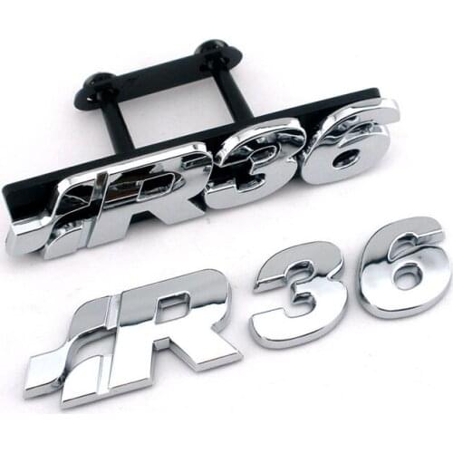 Plastic Chrome Golf R36 Logo Rear Boot Tailgate Badge for GOLF R 3.6L V6 GTI TDI R36 Emblem