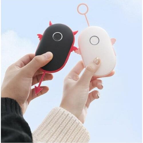 Portable USB Rechargeable Mini Hand Warmer Winter Pocket Hand Warmer Mobile Power Double-sided Quick Heating