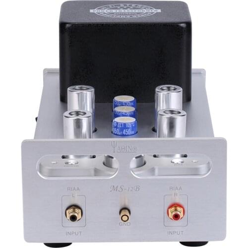 YAQIN MS-12B Tube Phono Stage Pre-AMP MM RIAA Turntable HiFi Stereo Pre amplifier Tube Amplifier 110-240V