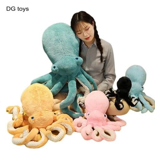 18cm-90cm Lifelike Plush Plushie Octopus Toy Big Size Octopus Pillow Stuffed Marine Animals Soft Trick Doll Kids Toys