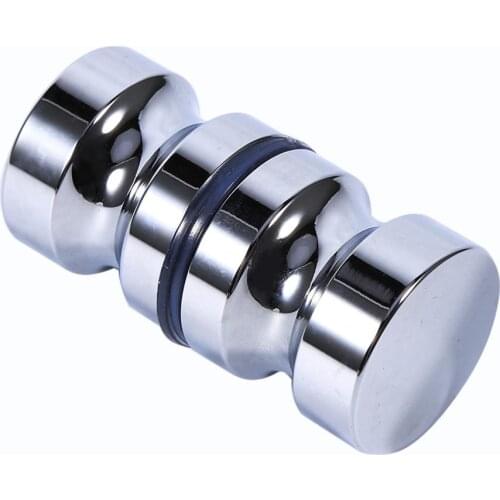 Door Handle Set 1.1" Dia Aluminum Alloy Single Glass door knob For Bathroom Shower Door Household Cabinet Handle w/ Screw