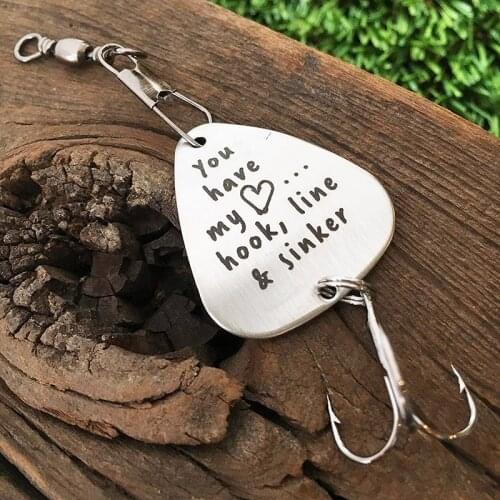 Fishhook Custom Name Couple Keychain Stainless Steel Engraved Letter Key Chain Personalized Key Ring Boyfriend Gift Accessories