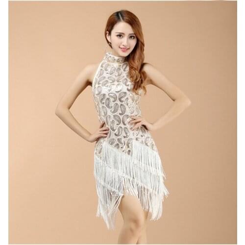 Stage Dance Wear Women Latin Dress Women Latin Costume Dresses Fringe Dancewear