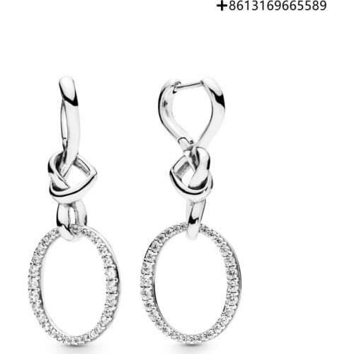 Simple fashion 925 sterling silver love simple series earrings for men and women