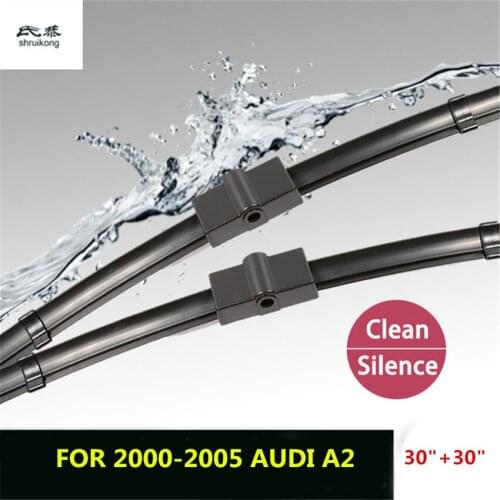 Free shipping 2pcs/lot Wiper blades for 2000-2005 Audi A2 8Z 30"+30" Car Accessories Windscreen Wipers Car-styling