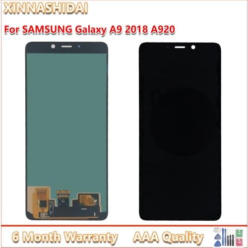 Super Amoled OLED LCD Display For Samsung Galaxy A9 2018 A920 A920F LCD Display Touch Screen Digitizer Assembly Replacement Par