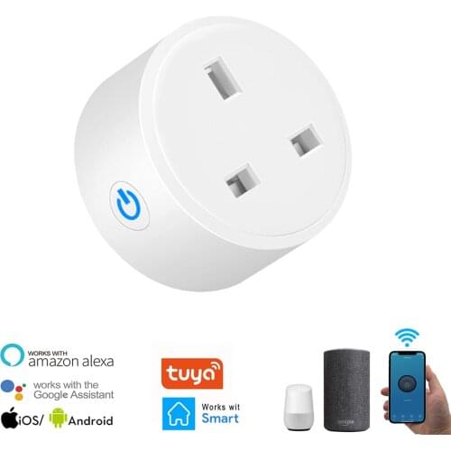 16A UK Smart Wifi Power Plug, Wireless Smart House Decoration Wifi Socket, Can Be Used With Google Assistant And Alexa