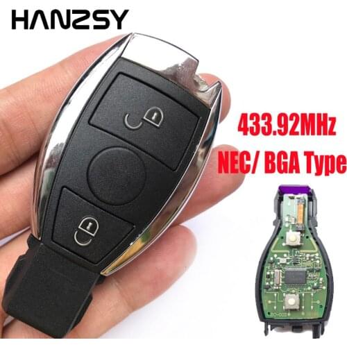 2 button 433.92MHz Smart Key For Mercedes BENZ 2000+ with NEC&BGA Complete Remote Control Car Key Shell Keyless Entry