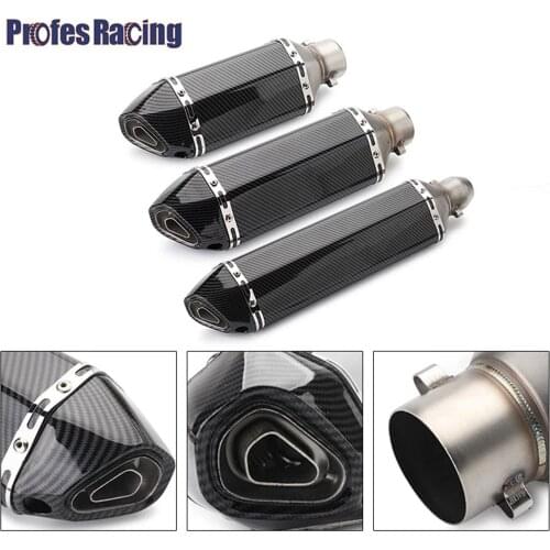 51mm Motorcycle Exhaust Pipe With Muffler Modify For FZ6 CBR250 CB600 MT07 ATV Dirt Pit Bike ScooterMotocross Exhaust Muffler