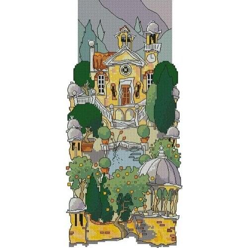 Cross stitch Handmade 14CT Counted Canvas DIY,Cross-stitch kits,Embroidery M.Powell Garden City 3-24-40