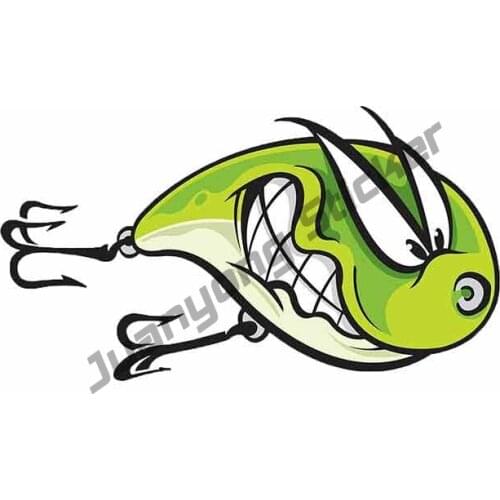 Fishing Lure Funny Vinyl Car Stickers Fine Decal JDM RV VAN Bumper Camper Yacht Exterior Decor Car Accessories PVC13x7cm