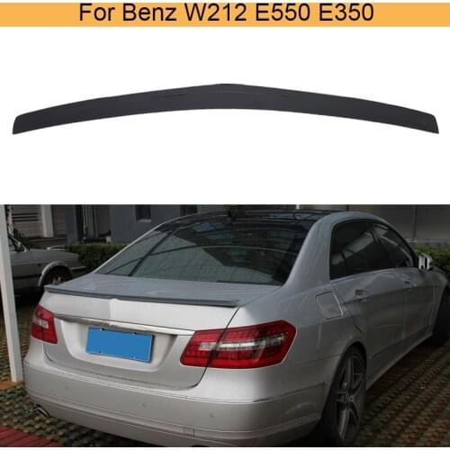 PU Rear Trunk Lip Spoiler Wing for Benz W212 E550 E350 2010-2013 Gloss Black / Matte Gray
