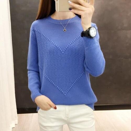 Slim Pleated Ribbed O Neck Knitted Sweater Women Elegant Solid Color Korean Fashion Pullovers Casual Knitwear Tops Female Sueter