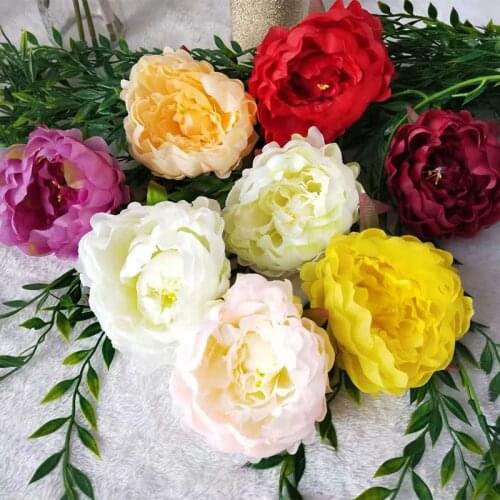 10pcs High Quality Peony Flower Head Artificial Flower Decoration Home DIY Christmas Decorations New Year