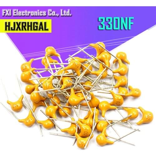 100PCS 330NF 0.33UF 20% 5.08MM 334 50V MLCC multilayer monolithic ceramic capacitor 0805 New original