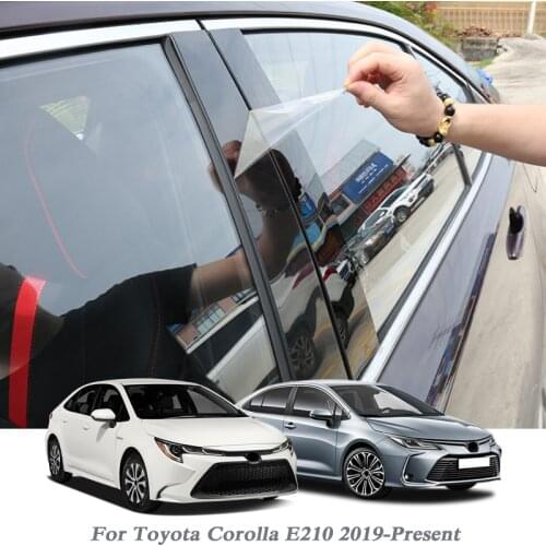 16pcs Car Styling For Toyota Corolla E210 2019-Present Car Window Trim Sticker Middle Column Stickers PVC External Accessories
