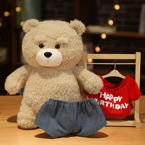 30cm Teddy Bear Stuffed Plush Dolls Animals Soft Ted 2 Bear With Sweater Plush Doll Pillow Baby Birthday Gift Kids Toys Girlfrie