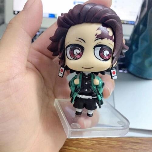 8CM Anime Demon Slayer Kamado Tanjirou Nezuko Q Version Deformable PVC Model Toy Boxed Desktop Doll Decoration Collection Gift