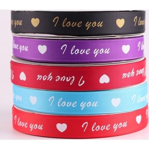 Xugar 20MM Printed Grosgrain Satin Ribbons For Craft Valentines Day Tapes DIY Christmas Decoration Hair Bows Supplies 50y/roll