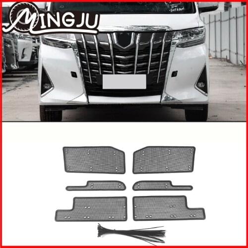 For Toyota Alphard AH30 2019 2020 2021 Car Accessory Front Grille Insert Net Anti-insect Dust Garbage Proof Stainless Cover