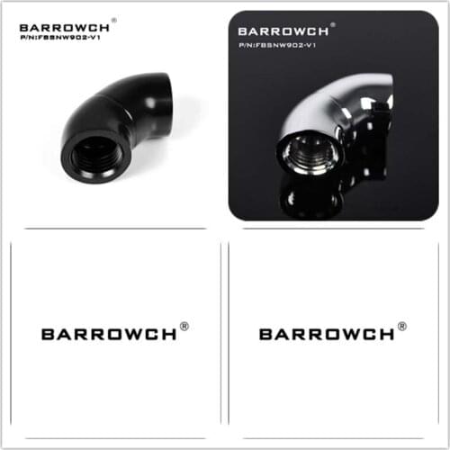 Barrowch PC water cooling Rotary Fittings G1/4 tube connector 90 degree Adapter ( Male to Male ),water cooler FBSNW902-V1