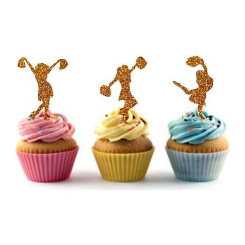 Glitter Ballerina Birthday Ballet Girls baby shower birthday cupcake toppers party cake decoration doughnut foodtoothpicks