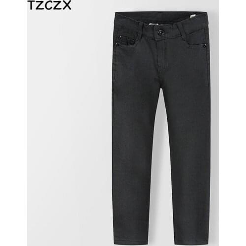 Boys Girls Pants Unisex Solid Regular Stretch Full length Chidlren pants 4colors For 2-6 year kids