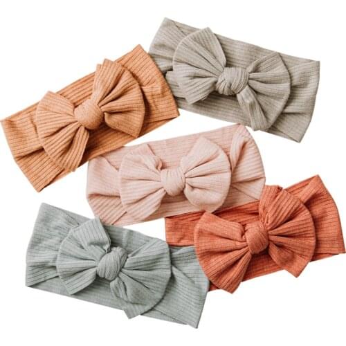 1 pcs Baby Headbands Knotted Bow Turban Elastic Bows Kids Headware Children Spring Summer Girls Hair Accessories