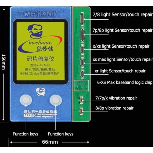 MECHANIC for 7/7P/8/8P/X/XR/XS/XS Max photosensitive Original color touch shock baseband Logic chip Almighty programmer