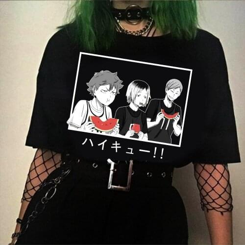 Harajuku T-Shirt Men Anime Kenma Kozume Hinata Shoyo T Shirt Haikyuu T Shirt Anime Tops Tees