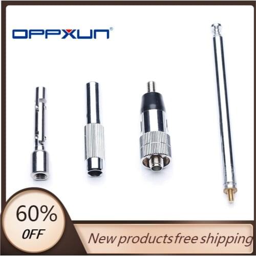 OPPXUN UHF 400-470Mhz High Gain Bendable Metal 1 Meter Long Range Walkie Talkie Antenna Telescopic Sma Female Ham 2way radio