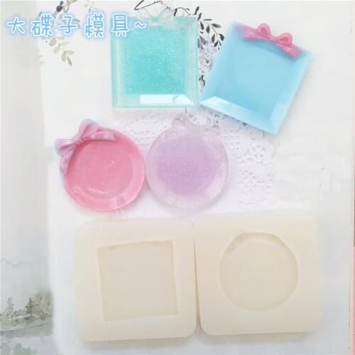 DIY jewelry tool Silicone mould Square round bow tie dishes Mould For Resin Real Flower DIY Mould Jewelry Making Tool resin mold