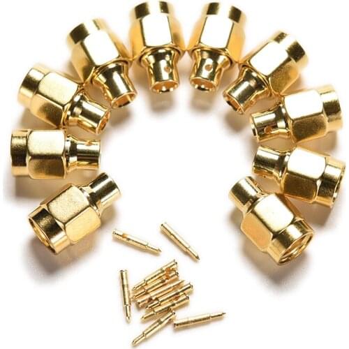 JETTING New 5pcs High Quality SMA Male Plug Solder For Semi-Rigid RG402 0.141" Cable RF Connector