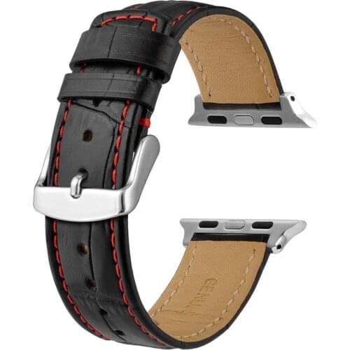 Anbeer Leather Strap for Apple Watches 38mm 40mm 42mm 44mm, Iwatch series 5 4 3 2 1 Bracelet Wrist Belt Men Replacement Bands