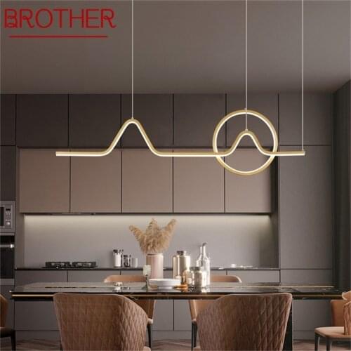 BROTHER Pendant Lights Gold Contemporary Nordic Creative Decoration LED Fixture For Home Living Room