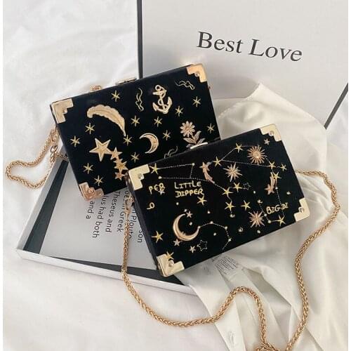 Small square bag female 2021 new spring and summer embroidery fashion all-match chain one-shoulder messenger box bag