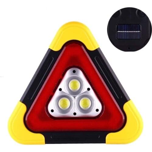 Multi Function Triangle Warning Sign Car LED Work light Road Safety Emergency Breakdown Alarm lamp , Flashing light on