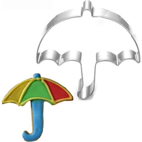 New Arrival 1pcs Cake Mold Stainless Steel Fondant Cake Decoration Mold umbrella Cookie Biscuit Molds