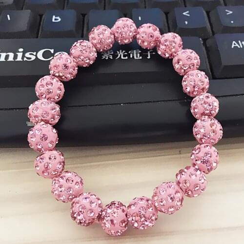 New fashion colorful rhinestone inlaid Shambhala beads bracelet outdoor leisure DIY jewelry beads bangle for women
