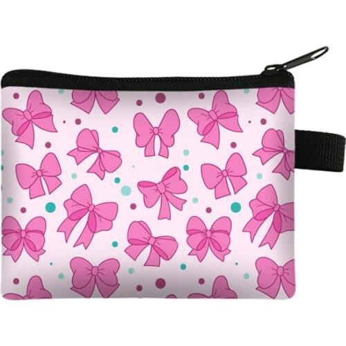 New Coin Purse Small Fresh Bow Zero Wallet Womens Portable Card Bag Coin Key Storage Bag Hand Bag Small Square Bag Mini Bag