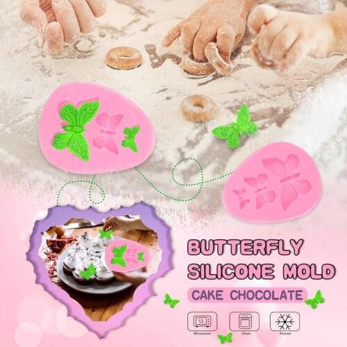 New Three Butterflies Silicone Molds Chocolate Fudge Cake Silicone Molds Kitchen Baking Tools Cake Decoration Resin Art Molds