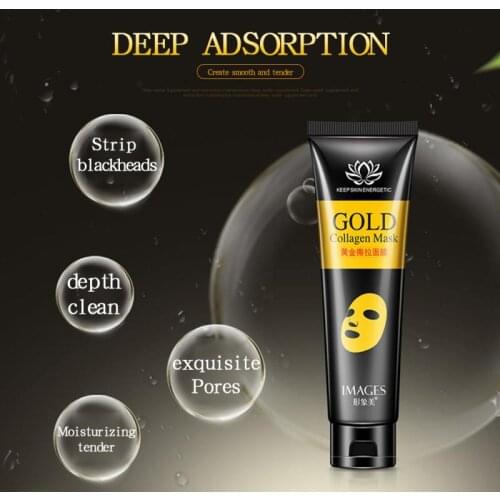 Images Gold Collagen Peel Off Face Mask Whitening Cream Lifting Firming Skin Care Anti Wrinkle Anti Aging Facial Mask Cosmetics