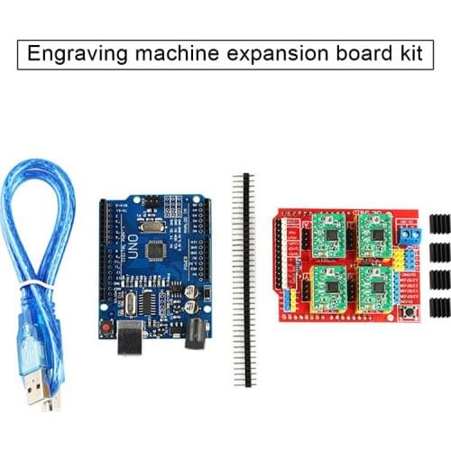 1 Set A4988 Driver Expansion Board+UNO R3 with USB Cable+CNC Shield V3 Engraving Machine GDeals