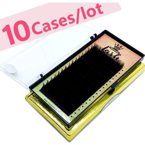 MASSCAKU Maquiagem Makeup Lashes 10 Cases lot 0.07mm Individual Eyelash High Quality Soft Natural Faux Cils