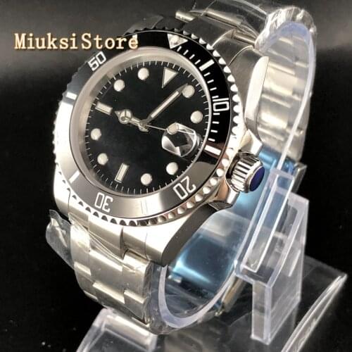 42mm Corgeut luxury top brand sapphire glass ceramic bezel stainless steel strap automatic mens mechanical watch