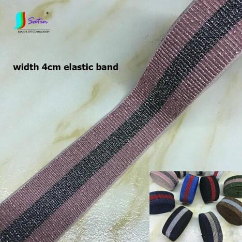 Pants Waist Edge Sports Coat Suit Sew Decoration Diy Tank Stripe Style Width 40mm Colorful 4CM Elastic Band A0690L
