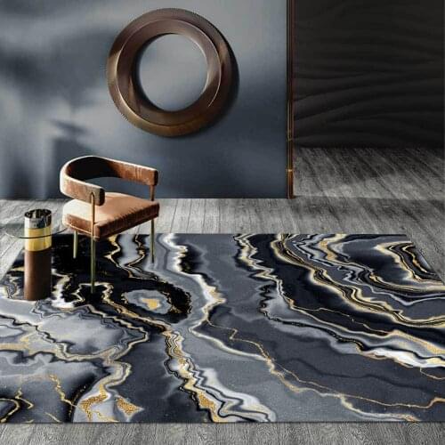 Nordic Black Abstract Curve Carpet For Living Room Table Machine Washing Rug Bedroom Floor Mat For Kitchen Doormat Anti-slip