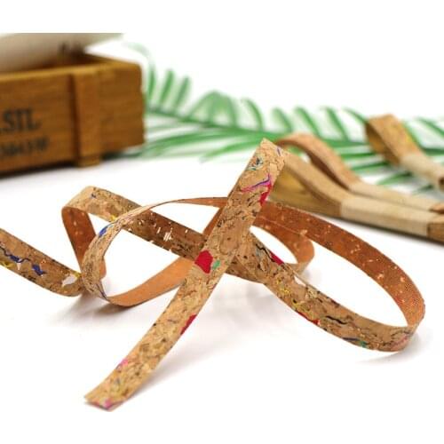 Handmade DIY Vintage Decorative Cork Ribbon Masking Scrapbooking Tape Planner Journal Wood Washi Cord Flowers Gift Box Wrapping