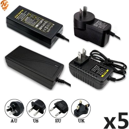 5pcs/lot DC5V Power Supply DC12V Unit 1A 2A 3A 5A 6A 8A 10A Transformer AC 110V 220V To DC 12 Volts 5 V LED Driver For LED Strip